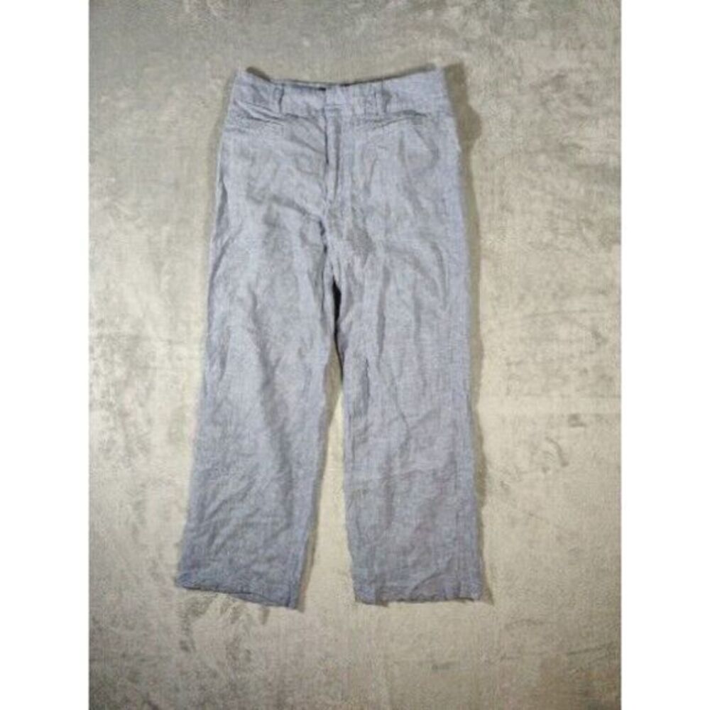 Linea Donna‎ Pants Womens S Blue Linen Blend Straight Leg